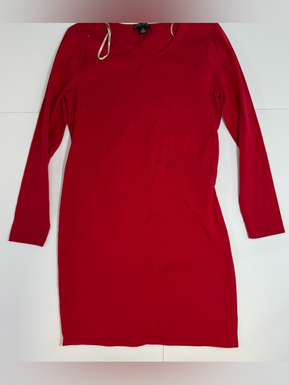 Forever 21 Red Long-Sleeve Scoop Neck Bodycon Dress holiday party